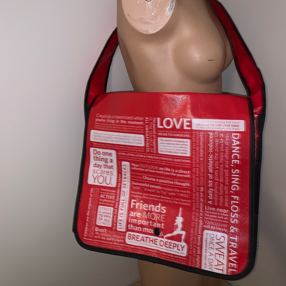Lululemon Reusable Shoulder Tote Bag Red Manifesto 14x12x3.25” New